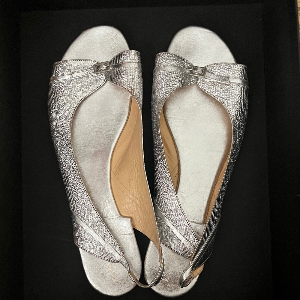 Vintage silver Kate Spade sandals, women’s size 10